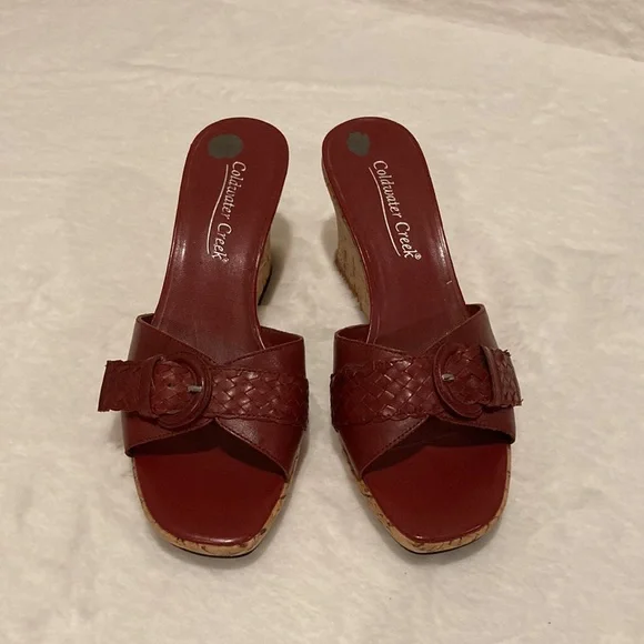 Coldwater Creek red wedges, Sz 7.5M - Picture 2 of 6